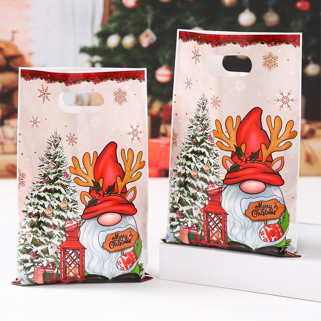 10/25/50pcs Christmas Cute Gift Bags Christmas Party Decoration 2025 Xmas Santa Claus Handbags New Year Gift 2026