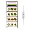 VEVOR Plant Shelf with Grow Light, 6-Tier Indoor Plant Stand, 180cm Tall Plants Display Rack with Wheels & 4/9/14H Timer