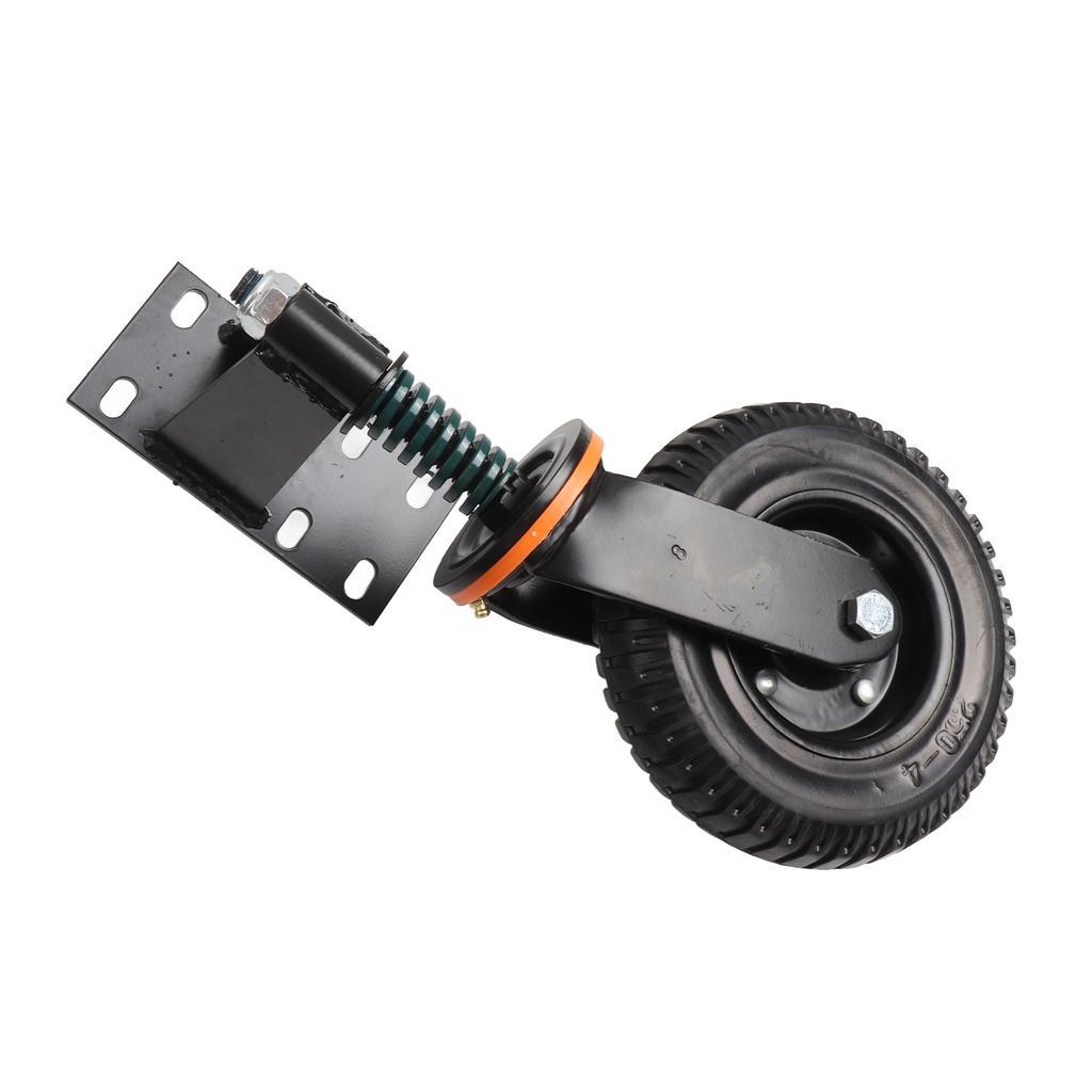 Fence Gate Wheel Shock Absorption Spring Loaded Universal Rubber Caster for Various Terrains 600lb