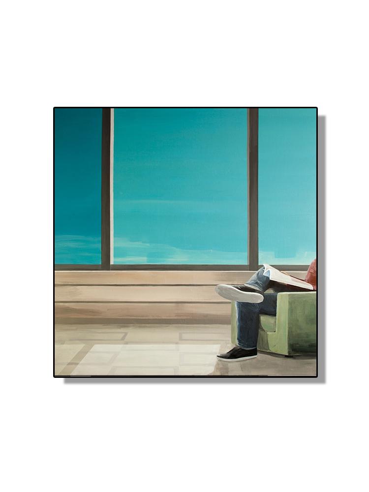 Famous David Hockney Abstract Landscape Poster Canvas Painting Swimming Pool Ocean Window Wall Art For Living Room Home Decor