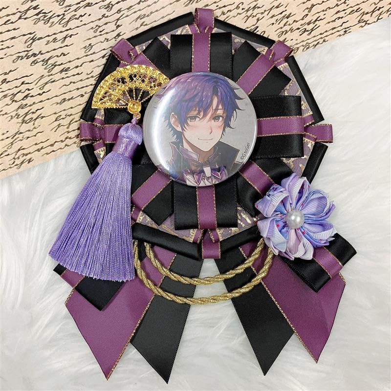 G Triger Japanese Style Ita Decorative Badge Various Ita Bag Rosette Purple Rosette, Rosette, Rosette, Types, Parts, Chain, Ribbon, Decoration,
