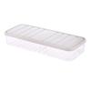 Fridge Dumpling Box Plastic Sealed Rectangular with Lid Dumpling Holder for Home White S Size