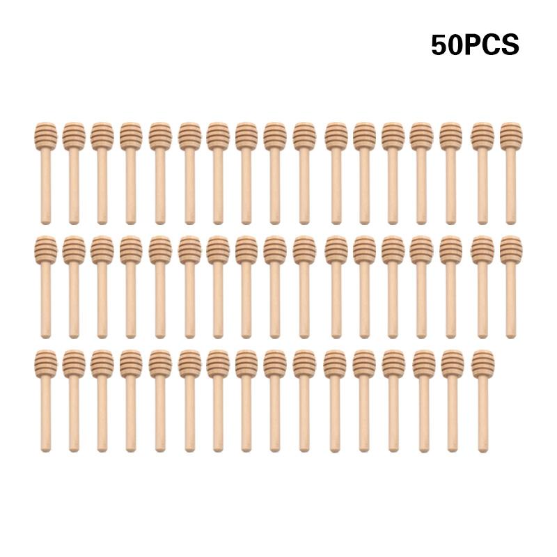 10/24/30/50/100 шт., деревянная мешалка для меда с длинной ручкой, практичная палочка для смешивания меда, банка, ложка, принадлежности для кофе, чая с молоком, кухонный инструмент