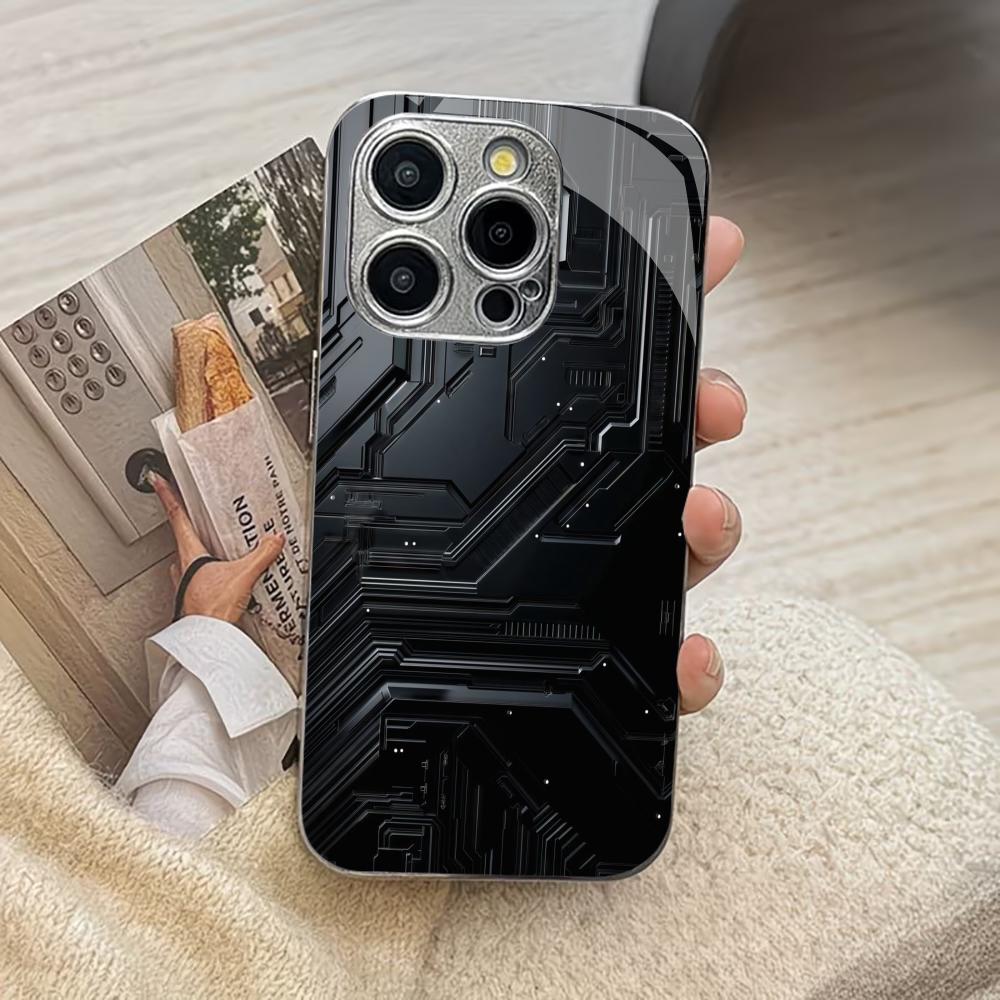 Модные чехлы для телефона с механическим ощущением carcasa Смартфон Стеклянный чехол для телефона для iPhone 17 16 15 14 13 12 11pm Pro Plus fundas