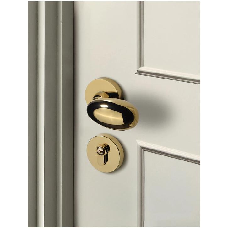 Golden Zinc Alloy Bedroom Door Lock Bathroom Lock Magnetic Suction Mute Room Door Handle Indoor Door Lock Split Door Handle Lock