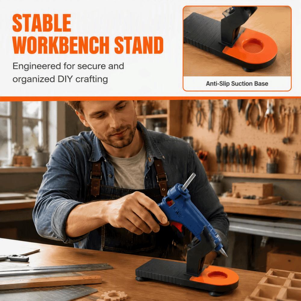 Suction Cup Base Glue Stick Base Holder Durable Hot Glue Tool Rack Tool Accessories