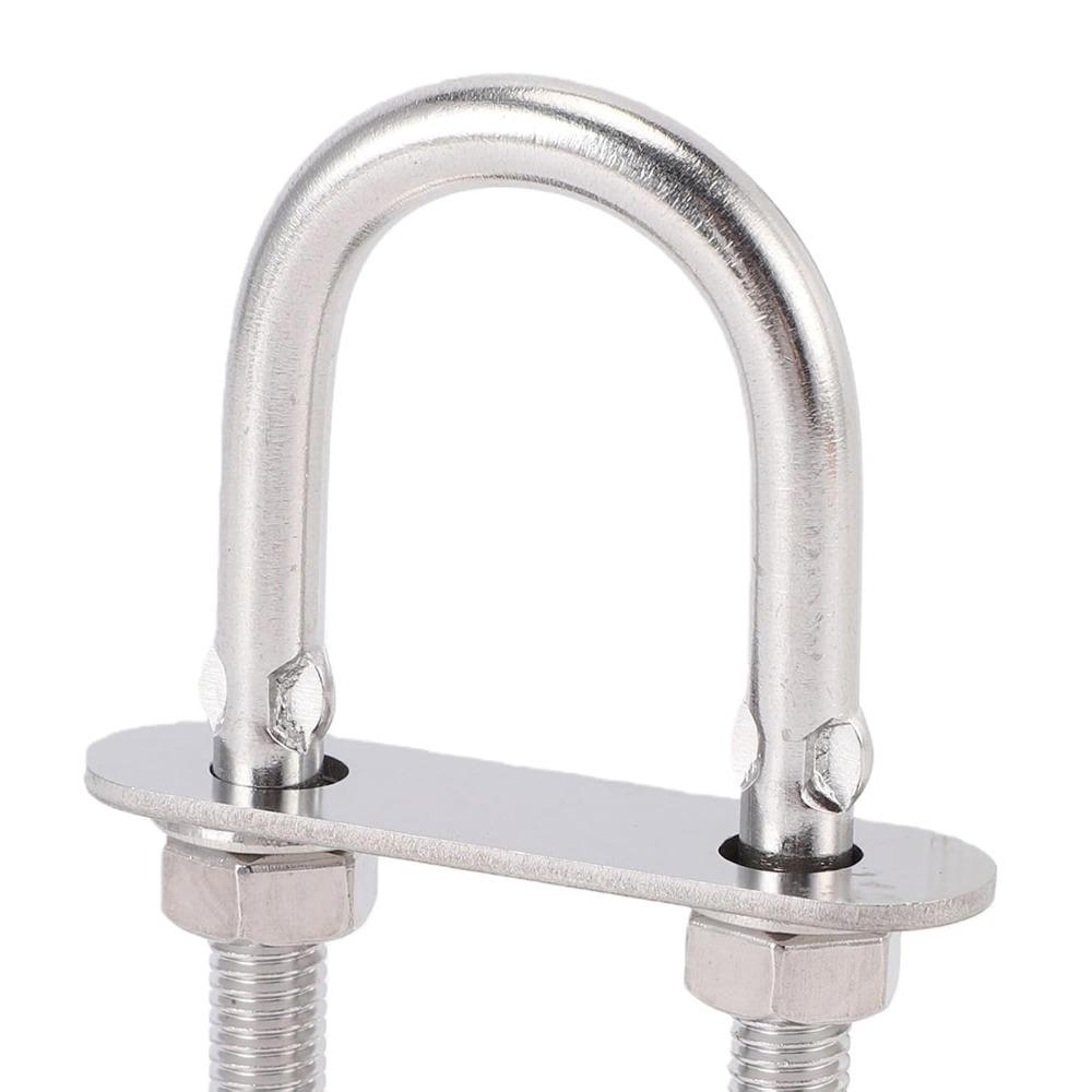 4pcs Premium Boat U Bolt Durable Steel U Bolts Versatile Round U Bolts  For Marine Use