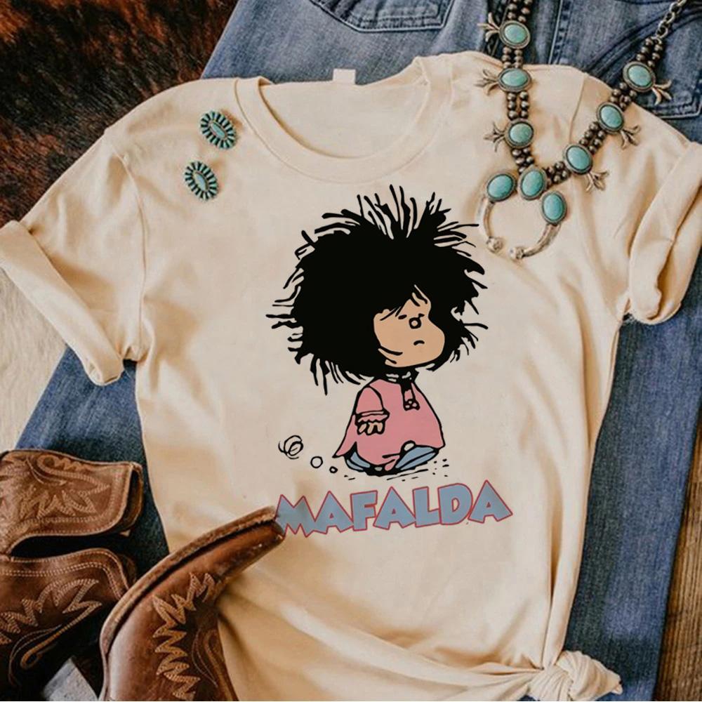 Mafalda tshirts Women Y2K comic graphic t shirt girl designer anime clothing