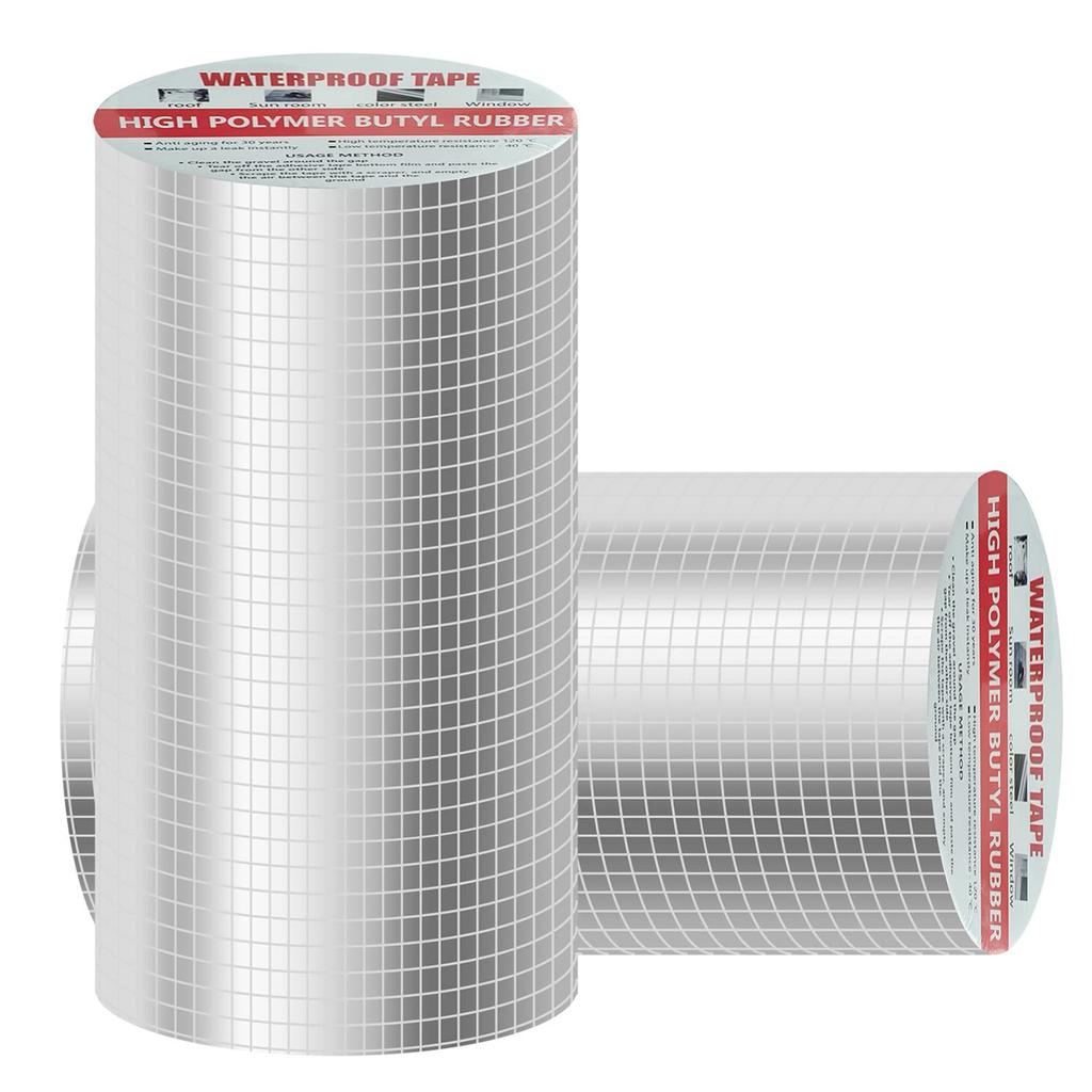 Aluminium Waterproof Adhesive Tape,  Sealing Tape, Self-Adhesive, Shower Sealing Tape, Butyl Rubber Aluminium Foil Tape