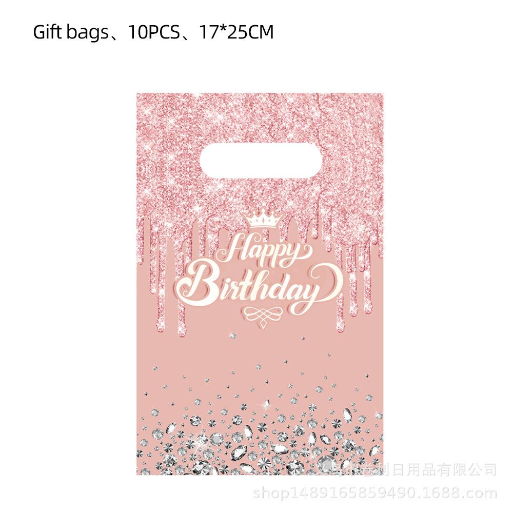 Принадлежности для дня рождения в бриллиантовой тематике Украшения для дня рождения Фиолетовый Розовый Голубой Тиффани Украшенные шары Бумажные тарелки Столовые приборы