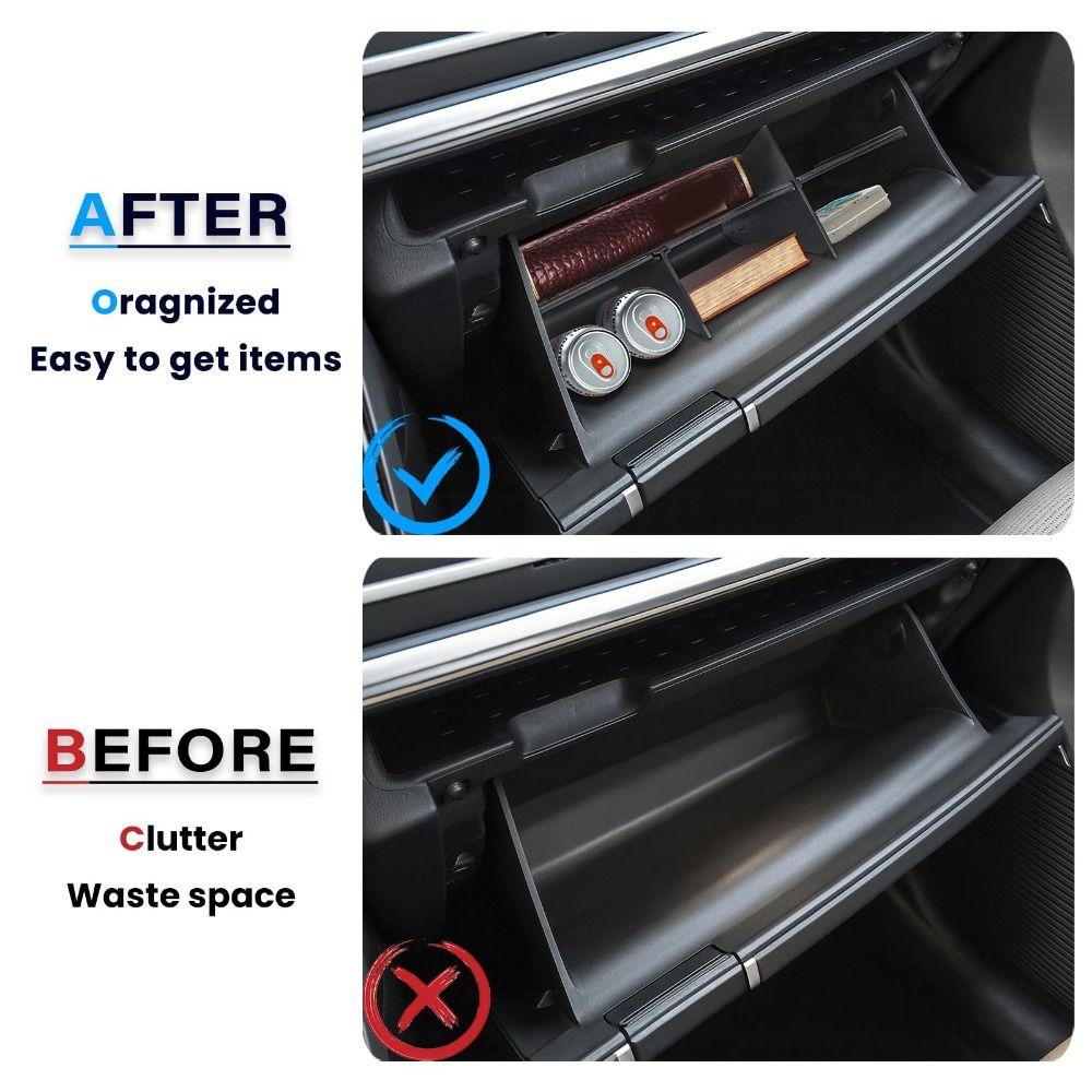 Non-Slip Glove Box Organizer Car Organization for 2024 2025 2026 Hyundai Santa Fe Vehicle Interior