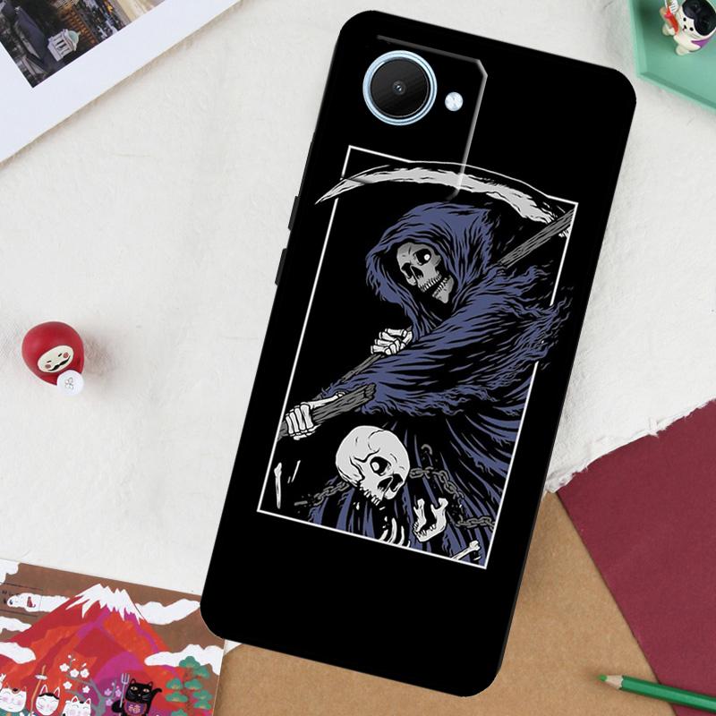 Чехол-книжка Таро Смерти для Realme GT 7 Pro GT 6 5 6T 10 11 12 13 14 Pro Plus C61 C53 C51 C21Y C25S C75 C55 C67
