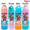 750ml Roblox Cartoon Large Capacity Gradient Color Straw Bottle Camping Drinking Tools Student Game Periphery Plastic Sports Cup
