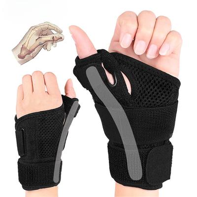 Регулируемая защита для запястья для восстановления движения, двухсторонняя поддержка для большого пальца, стабилизатор для большого пальца, защита для запястья для мужчин и женщин — один размер подходит для большинства