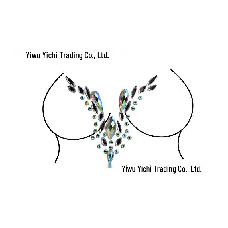 Блестящие тату-наклейки для макияжа и украшения груди на карнавал