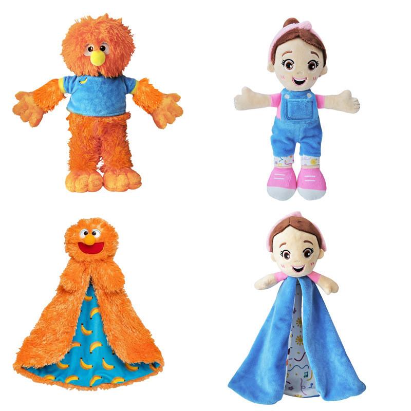 Очаровательная плюшевая кукла Мисс Рэйчел, мягкая игрушка для девочек, милый, умный, приятный компаньон 30 см в синем комбинезоне