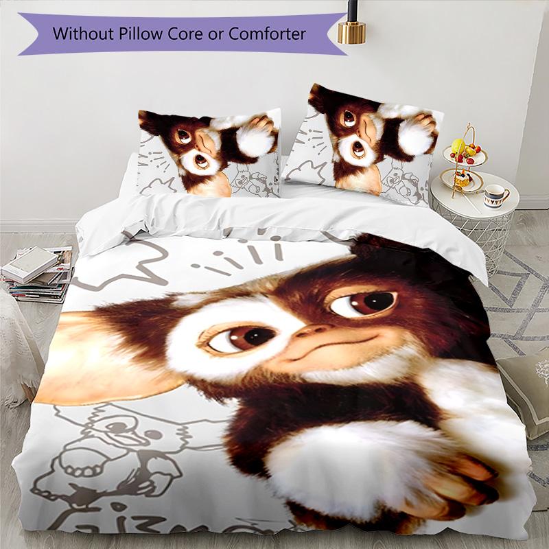 Gremlins 3pcs Bedding Set Duvet Cover Closure Includes 1 Duvet Cover & 2 Pillowcases for All Seasons Bedroom Home Dorm Decor