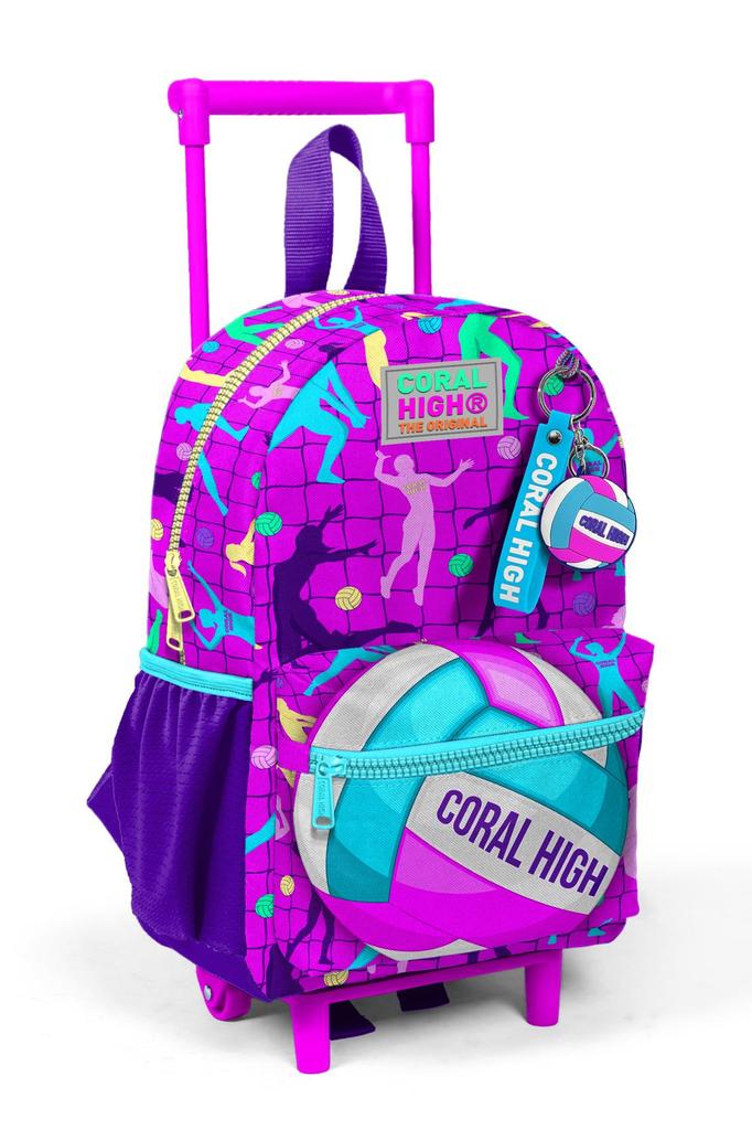 Рюкзак Minik Yuva Squeegee Розовый Фиолетовый Волейбольный с рисунком и двумя отделениями 24061