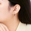 Dylam Trending Design Top Jewelry Accessories 925 Sterling Silver Eternity 5A Zirconia Hoop Clip-on Earrings for Daily Dress up