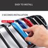 3PCS for BMW X1 Series U11 2023 Car 3D M Styling Front Grille Cover Trim Bumper Strips Stickers Cover External Accessories