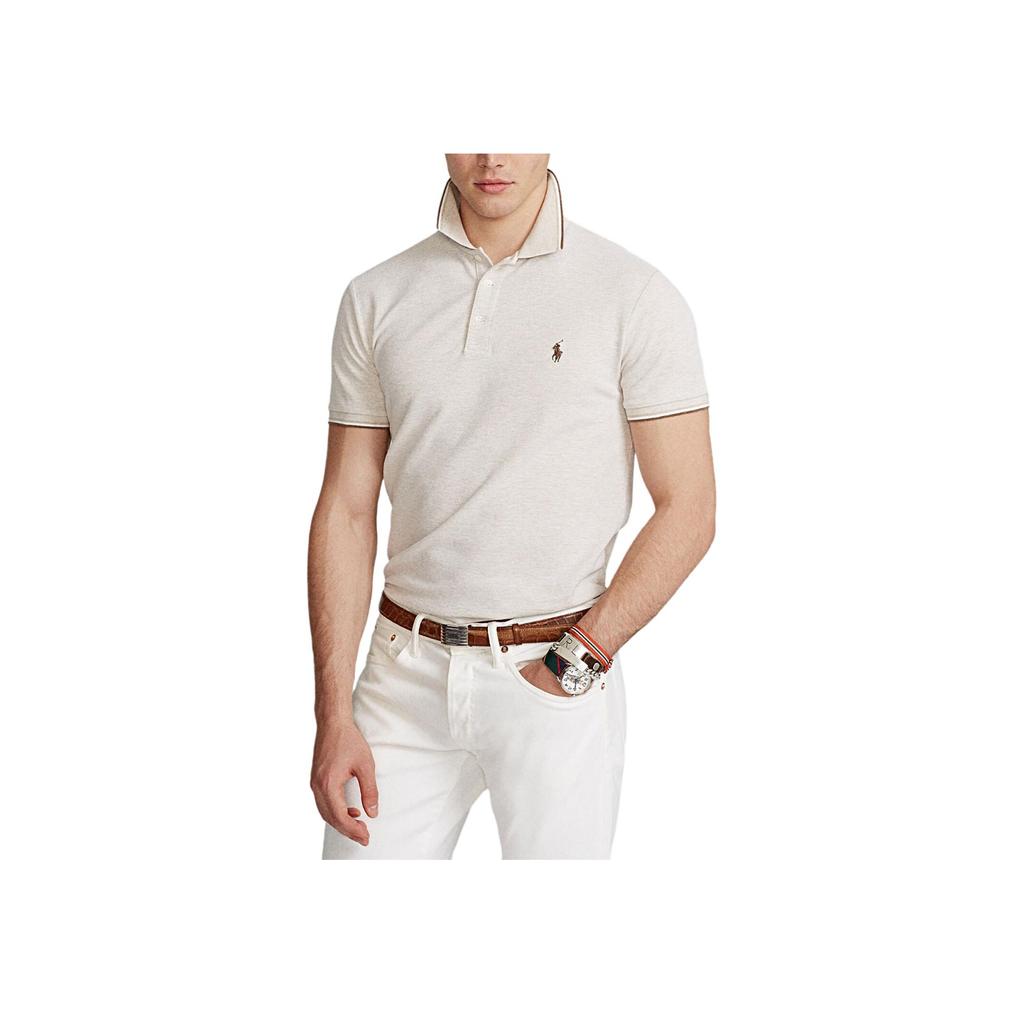 Polo Ralph Lauren Мужская футболка поло с коротким рукавом и логотипом вышитой пони, в стиле колор-блок, 710869200-006