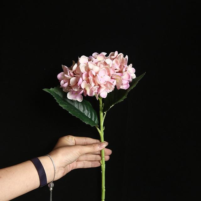 1 шт. Искусственные цветы гортензии Свадебное украшение для дома сада Искусственные цветы Праздничные принадлежности Декор для стола Цветочный