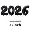 2026 Large Foil Number Balloons Set: 32'' & 40'' for New Year's Celebrations