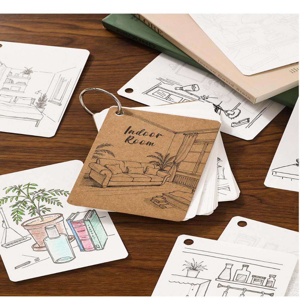 Art Sketch Pad Simple Loose Leaf Notebook Ring Buckle Sketchbook Portable Drawing Notebook For Students Art Classes