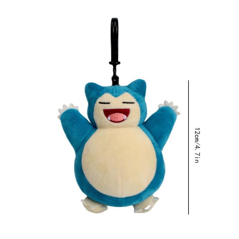 Snorlax Pikachu Eevee Jigglypuff Bulbasaur Keychain Plush Toy Cartoon & Cute Backpack Pendant Children's Gift