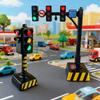 Образовательные игрушки для безопасности Светофорчики Дорожные знаки Заправка Предупреждающий индикатор Модель автомобиля Игрушки для ролевых игр для детей
