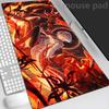 Anime Arlecchino Mouse Pad Large NonSlip Gaming Desk Mat Laptop Keyboard Tray Office Pc Genshin Impact Rubber Black