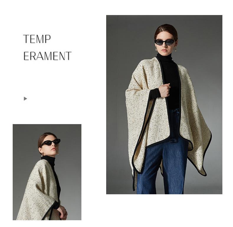 European & American Style Wool Shawl with Gold Thread - New Spring, Autumn, Winter Collection