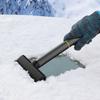 Snow Broom Ice Scraper with Soft No-Scratch TPU Head 10inch Long Handle Winter Windshield Ice Breaker