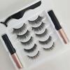 1 Set Magnetic Eyelashes with Eyeliner Tweezer Natural Looking Magnetic Fake Lashes with Applicator Tool Women Girls Eye Makeup Tools