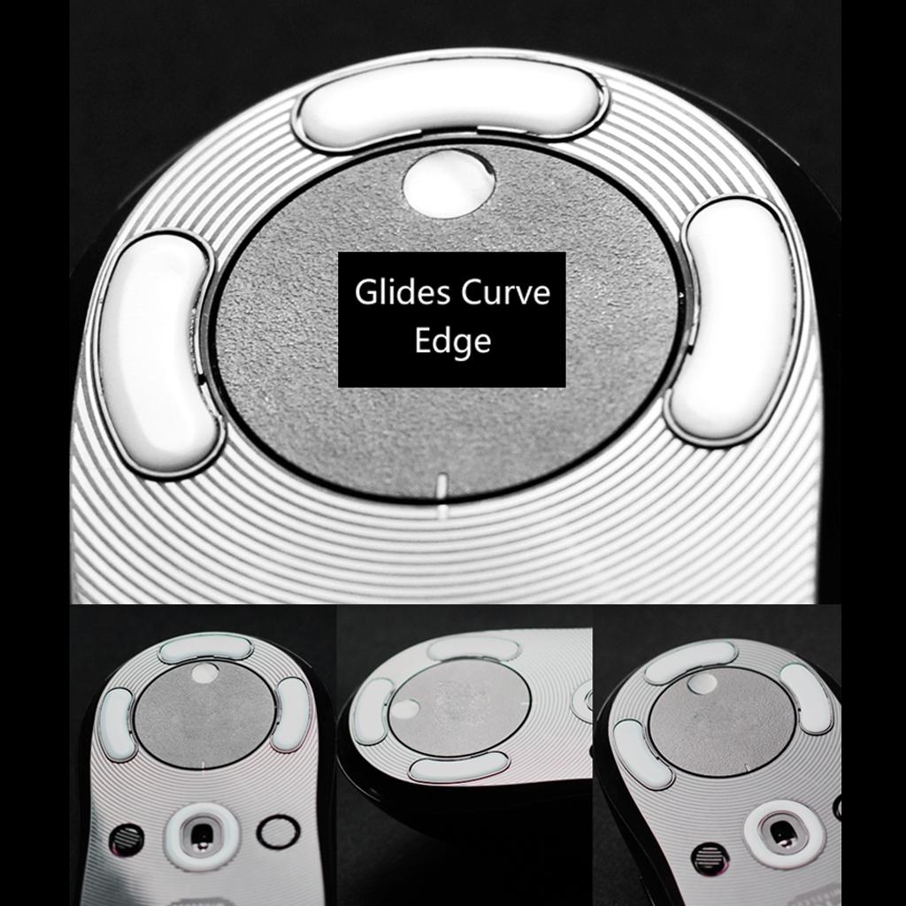 2 набора/упаковка Ножки для игровой мыши Tiger Mouse Feet Mouse Skate Для MX518 /G400S Белые Глайды для мыши Изогнутый край
