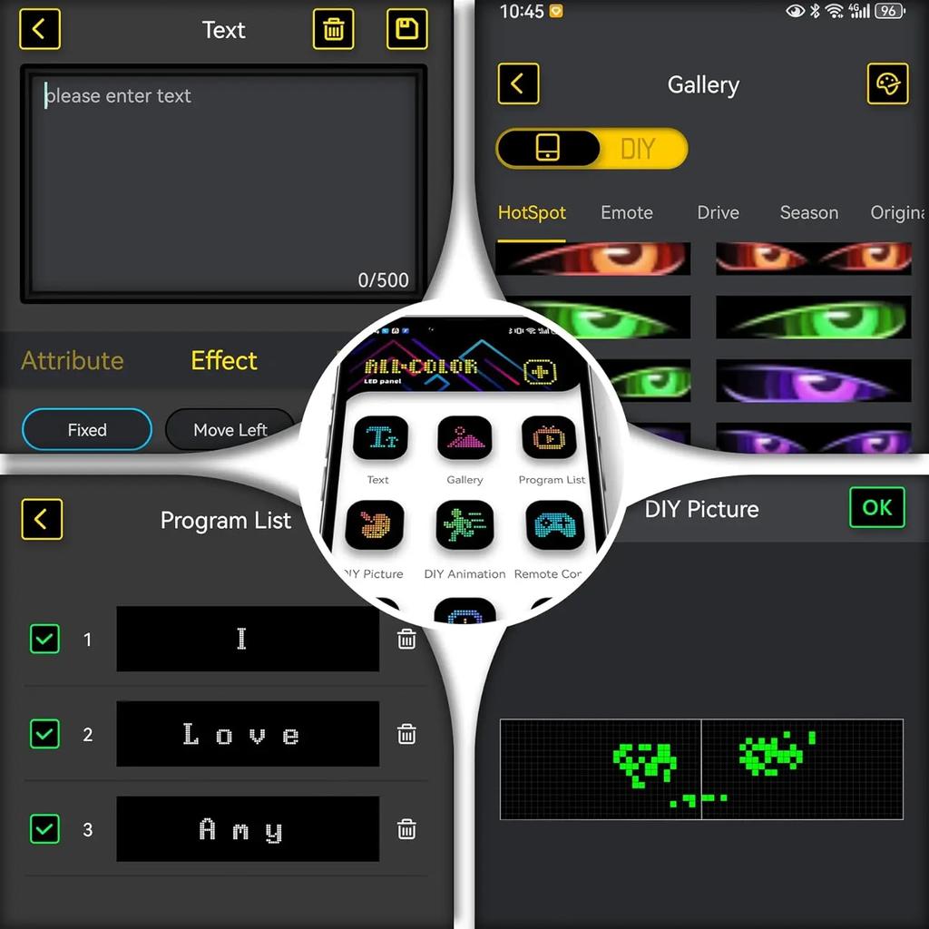 Светодиодная матричная пиксельная панель, USB 5 В, гибкий адресуемый RGB-узор, граффити, прокручивающийся текст, анимационный дисплей, автомагазин, приложение Bluetooth