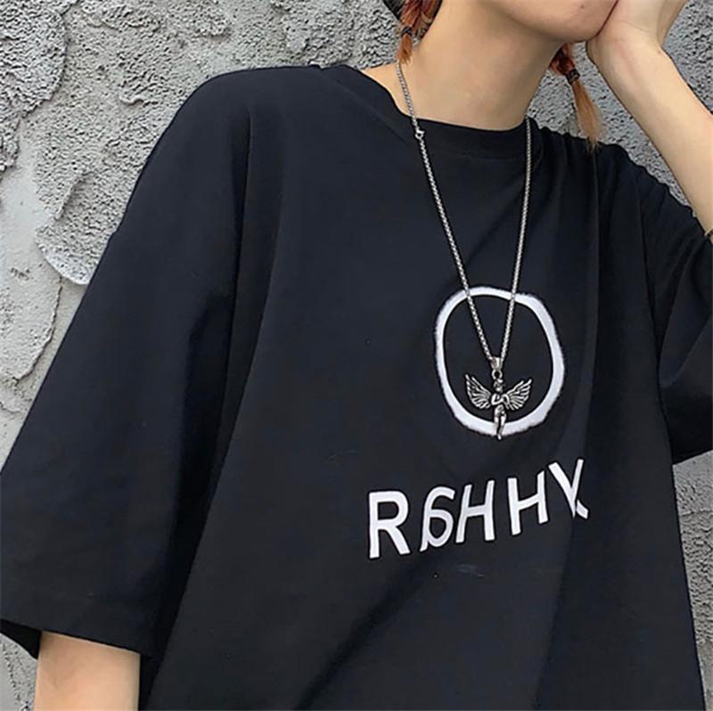 Men Punk Rock Angel Pendant Choker Necklace Women Jewelry Hip Hop Vintage Stainless Steel Metal Color Baby Cupid Necklace S408