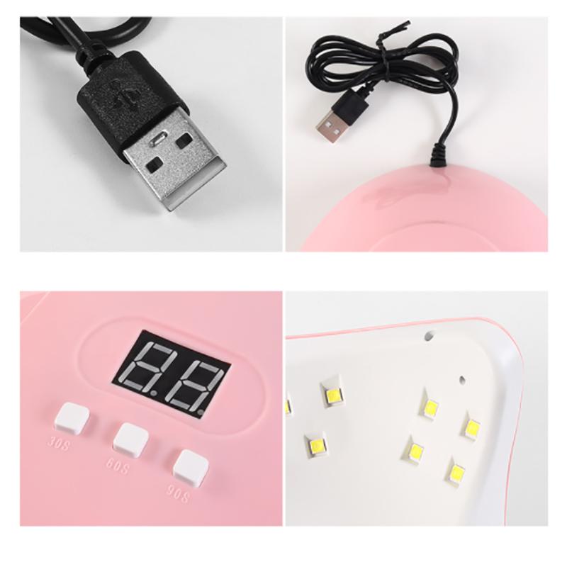 54 Вт Маникюрная гелевая лампа-бабочка Sun Mini UV Led Лампа для сушки ногтей Автоматический датчик Интеллектуальные инструменты для дизайна ногтей