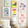Abstract Colourful Optimistic Alphabet Wall Art Embrace Life Modern Fashion Canvas Painting Trendy Gallery Bedroom Decor Poster