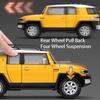 1:24 Scale Alloy FJ LAND CRUISER Cars Toys Miniature Models Light Sound Pull Back Vehicles Rubber Tires Car Boys Festival Gifts