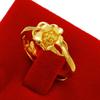Sand Gold Ring for Women, Long-lasting Color Retention, Niche Sweet Imitation Gold Open Female Ring, Copper Alloy Accessories