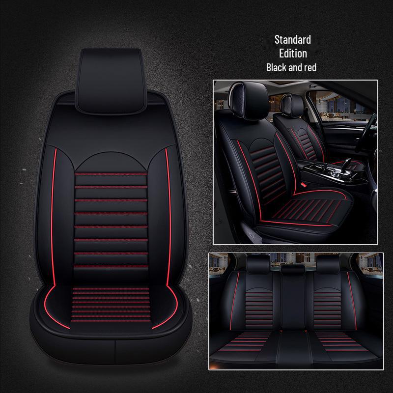 Универсальные кожаные подушки для сидений автомобиля на пять мест для всех сезонов - F-31