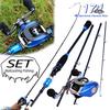 Комбинированные удочки и катушки для наживки Casting Rod и катушка Baitcaster 18BB Снасти для ловли окуня