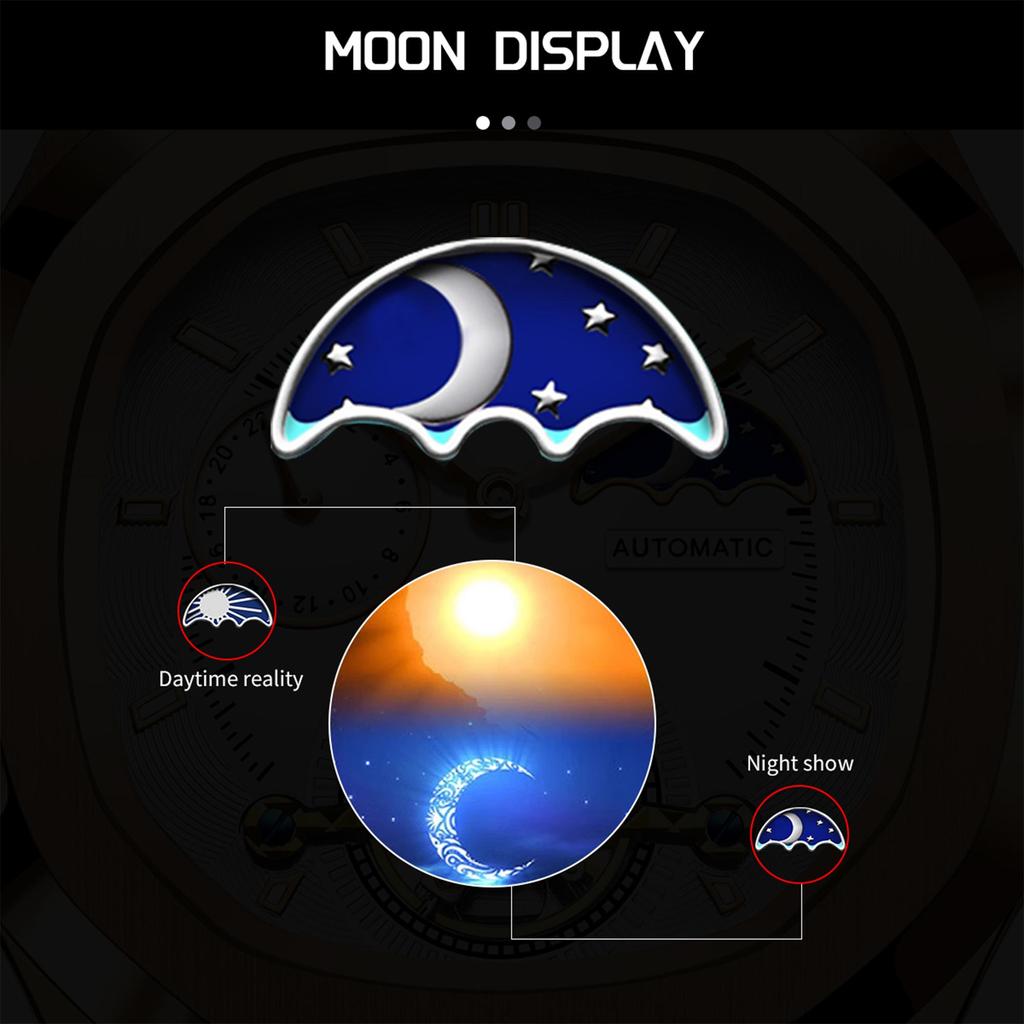 LIGE Dual Seconds Tourbillon Watch 24 Hour Mechanical Watch Stainless Steel Authentic Men Watch