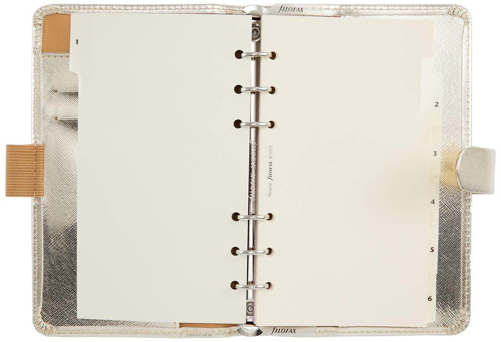 Filofax Saffiano System Planner Compact Gold 022505 (Genuine Imported Product)