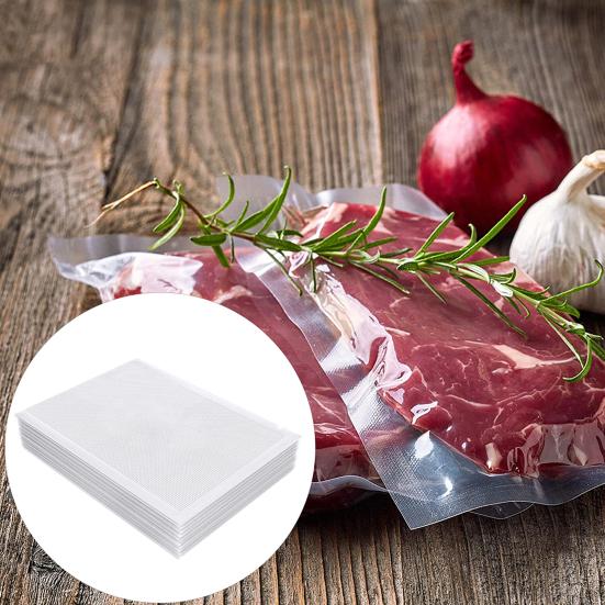 100 шт. вакуумные пакеты для упаковки пищевых продуктов, утолщенные, с хорошей герметизацией, предварительно вырезанные пакеты с вакуумным упаковщиком для хранения продуктов питания
