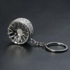 Car Wheel Shape Crystal Wheel Keychain Crystal Crystal Tire Wheel Rim Pendant  Souvenir