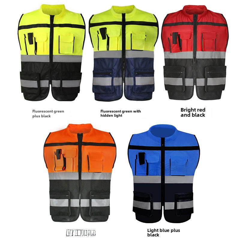 High-Visibility Reflective Safety Vest for Traffic and Construction Workers