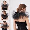 Victorian Retro Mesh Neck Ruff Collar Glitter Layered Ruffle Fake