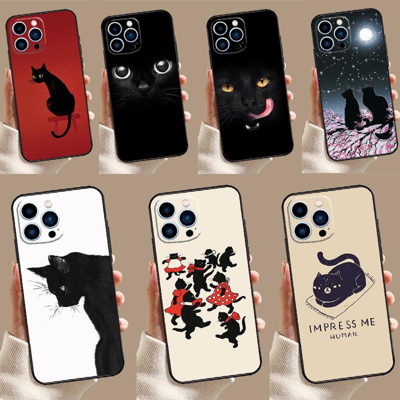 Черный Кошачий Мордочка Китти Чехол Для OnePlus Nord CE 5 2 3 4 Lite N20 N30 OnePlus 15 13 12 11 9 10 Pro 13R 10T 13T Обложка